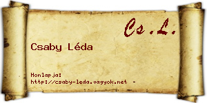 Csaby Léda névjegykártya